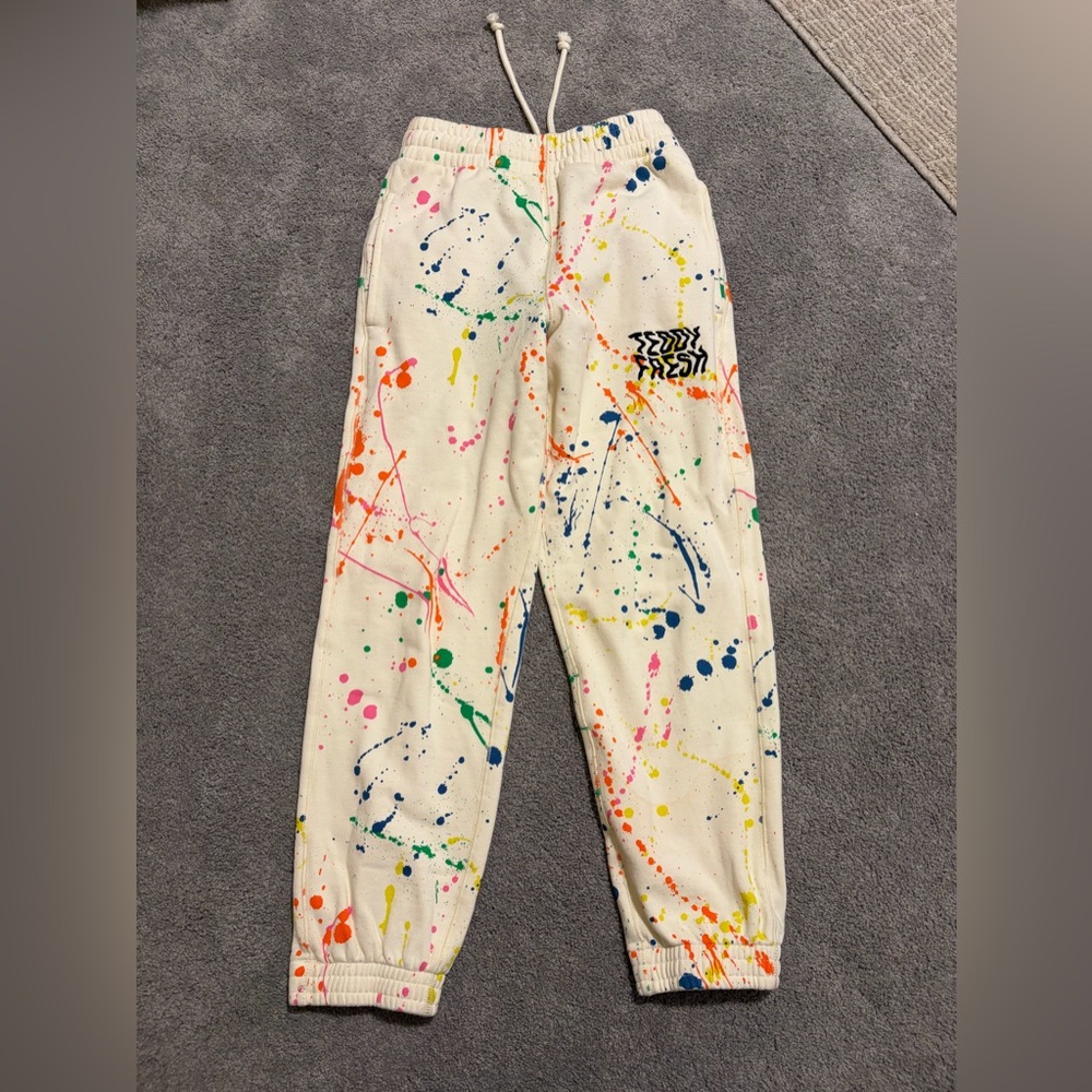 Teddy Fresh Paint-Splatter Sweatpants